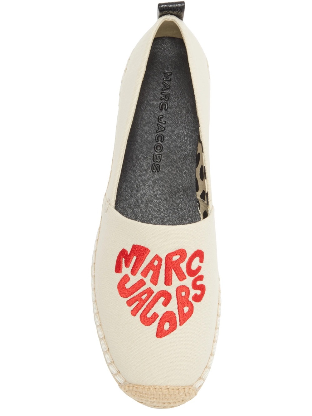 MARC JACOBS THE MARC HEART ESPADRILLE FLAT NEW 38